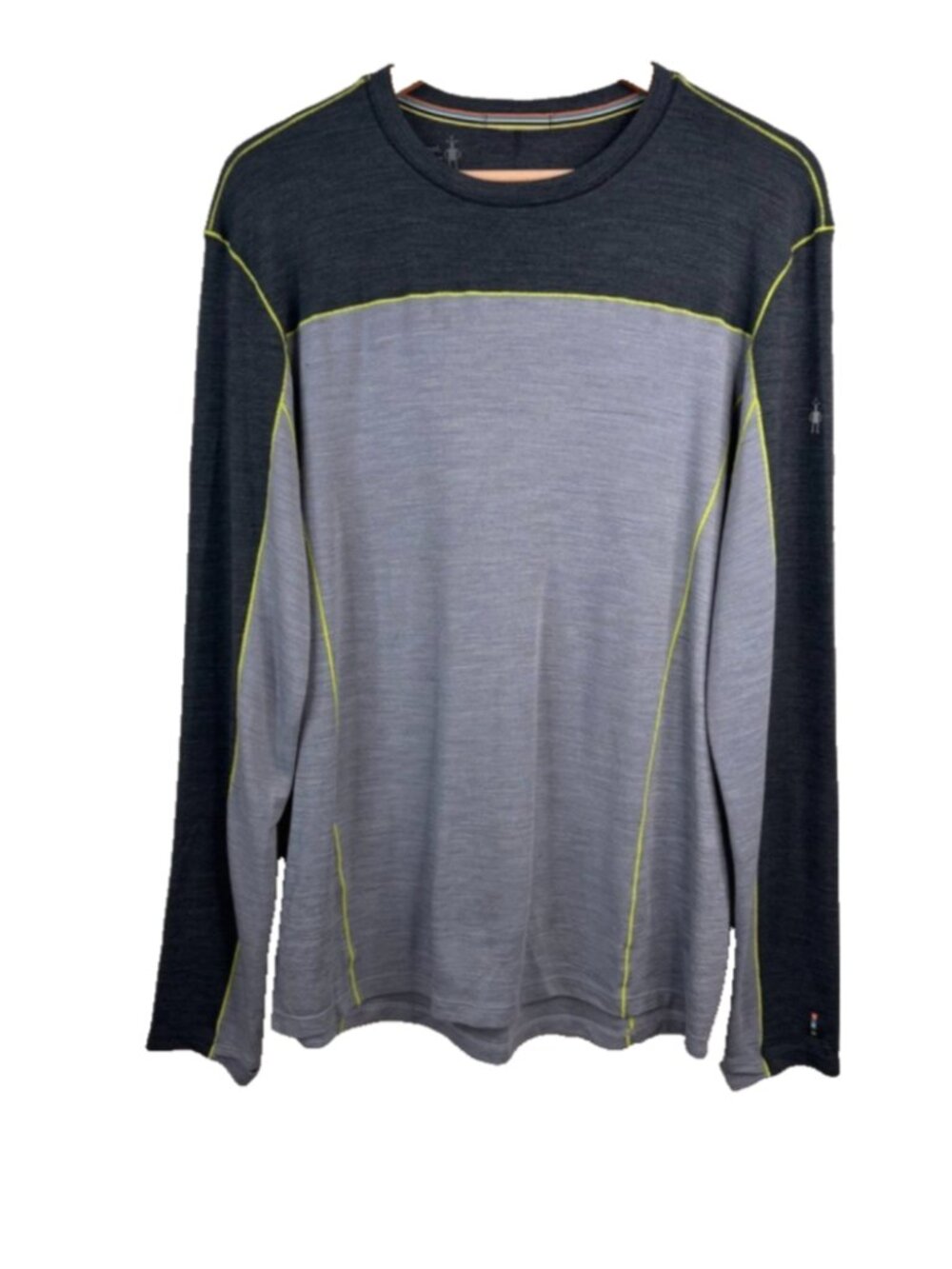 Smartwool Merino Sport 250 Wool Base Layer Shirt XL Grey Long Sleeve Thumb Holes